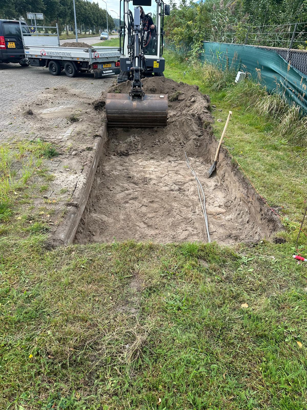 Grondwerk in uitvoering