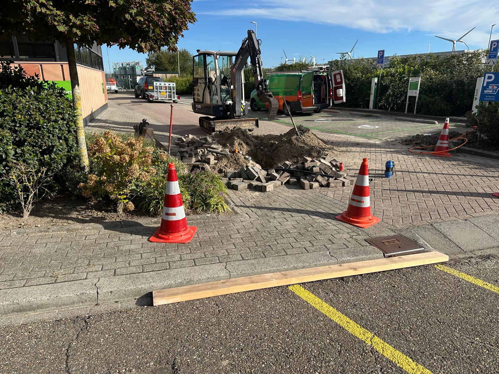Leidingwerk in uitvoering